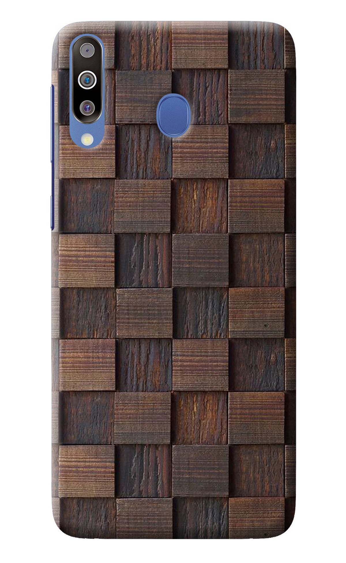 Wooden Cube Design Samsung M30/A40s Back Cover