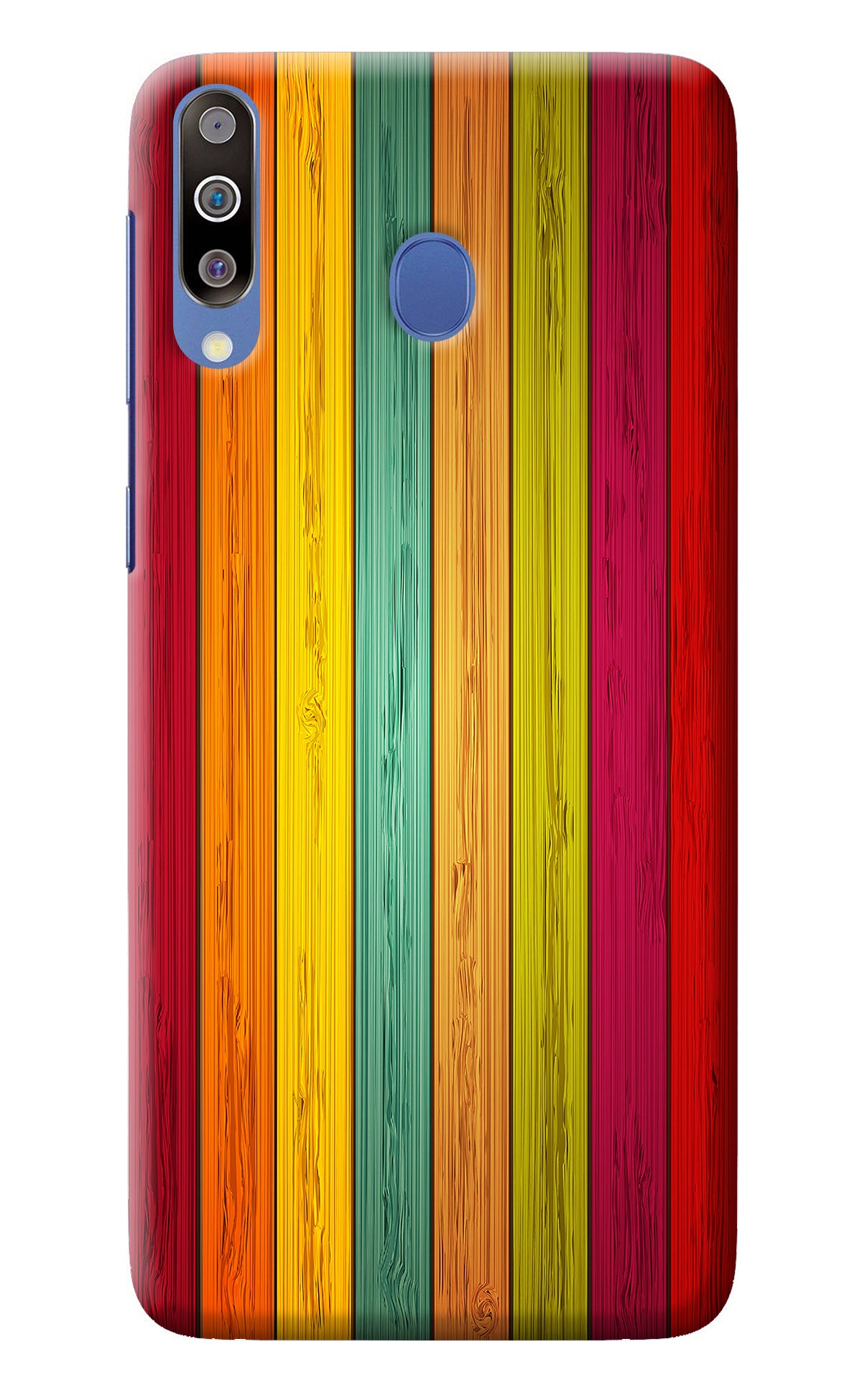 Multicolor Wooden Samsung M30/A40s Back Cover