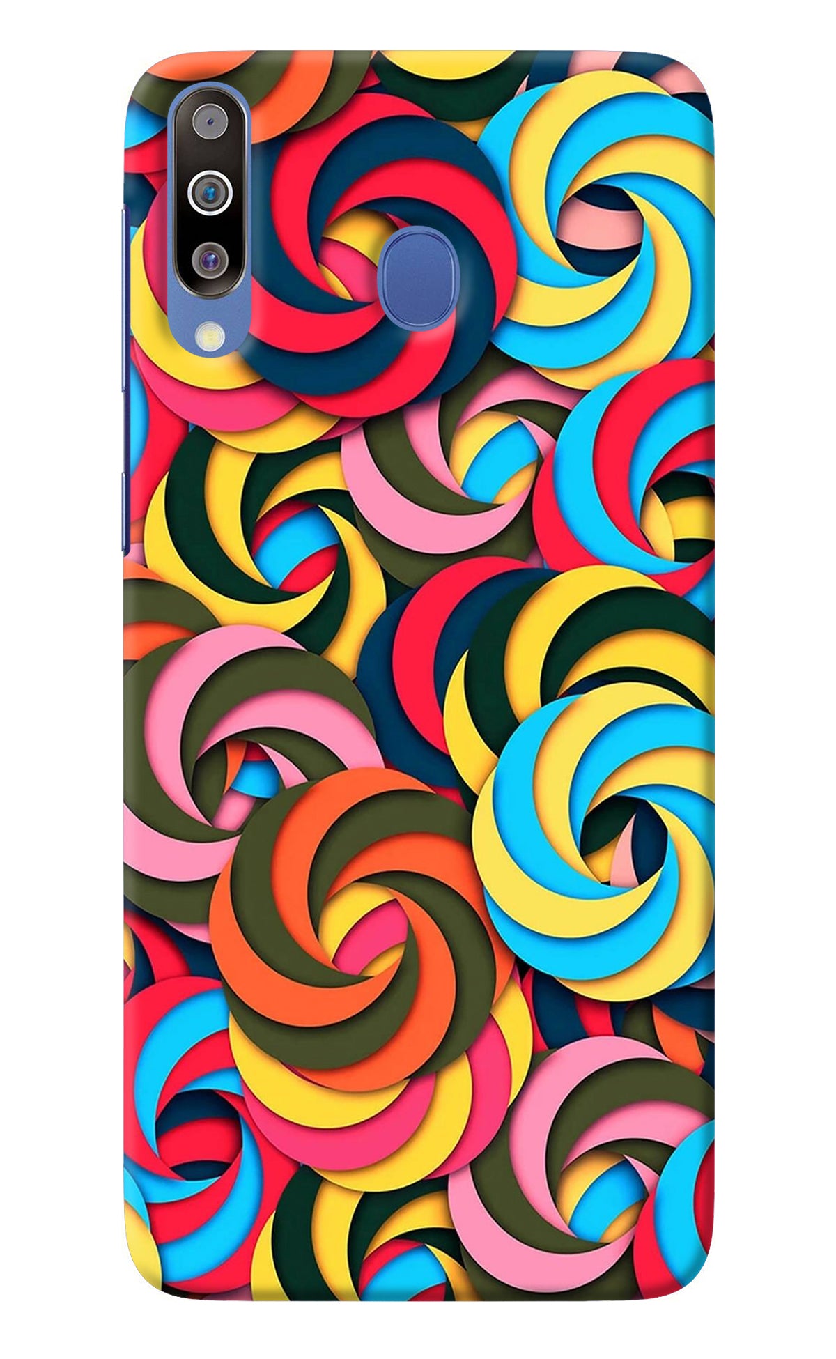 Spiral Pattern Samsung M30/A40s Back Cover