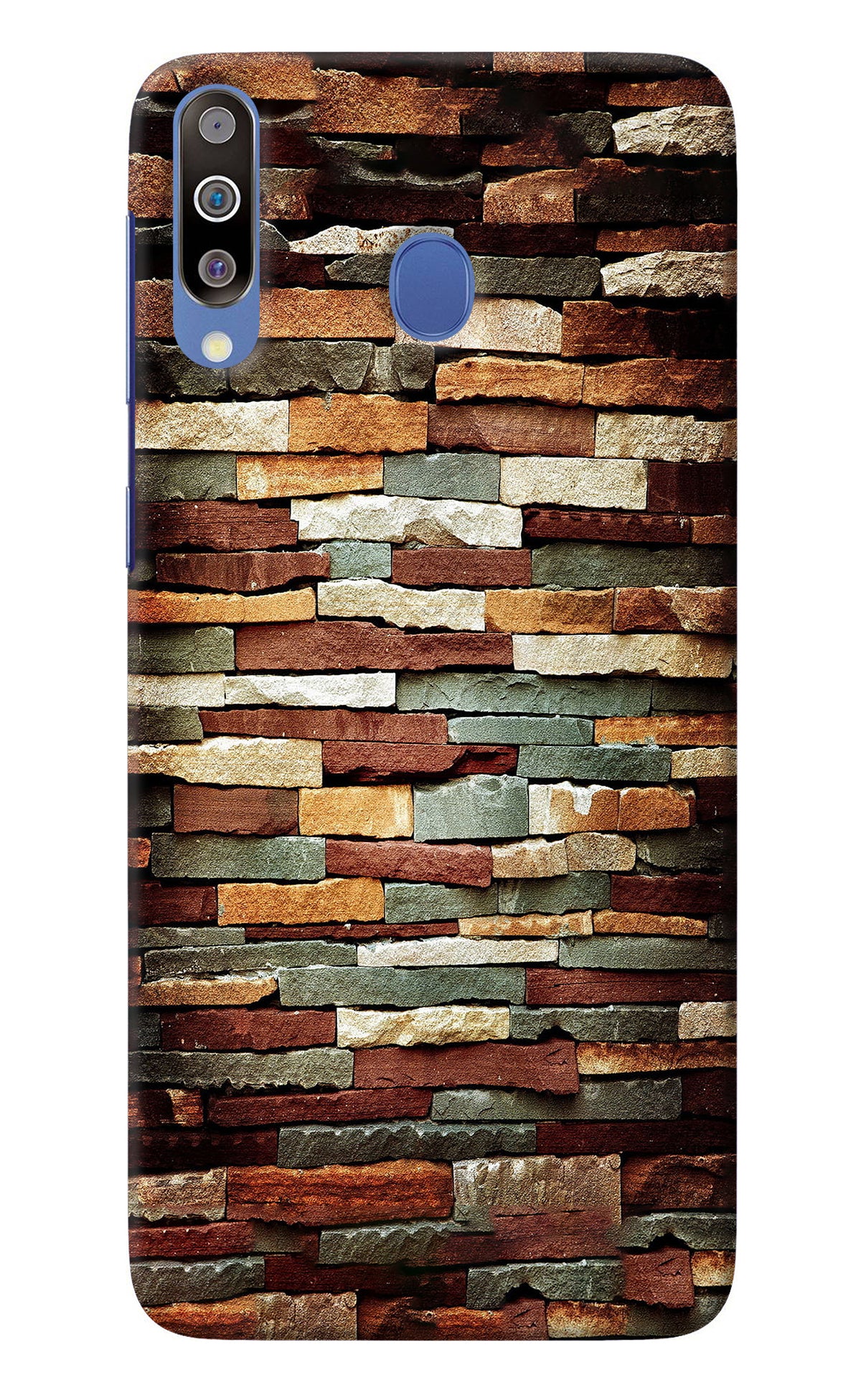 Bricks Pattern Samsung M30/A40s Back Cover