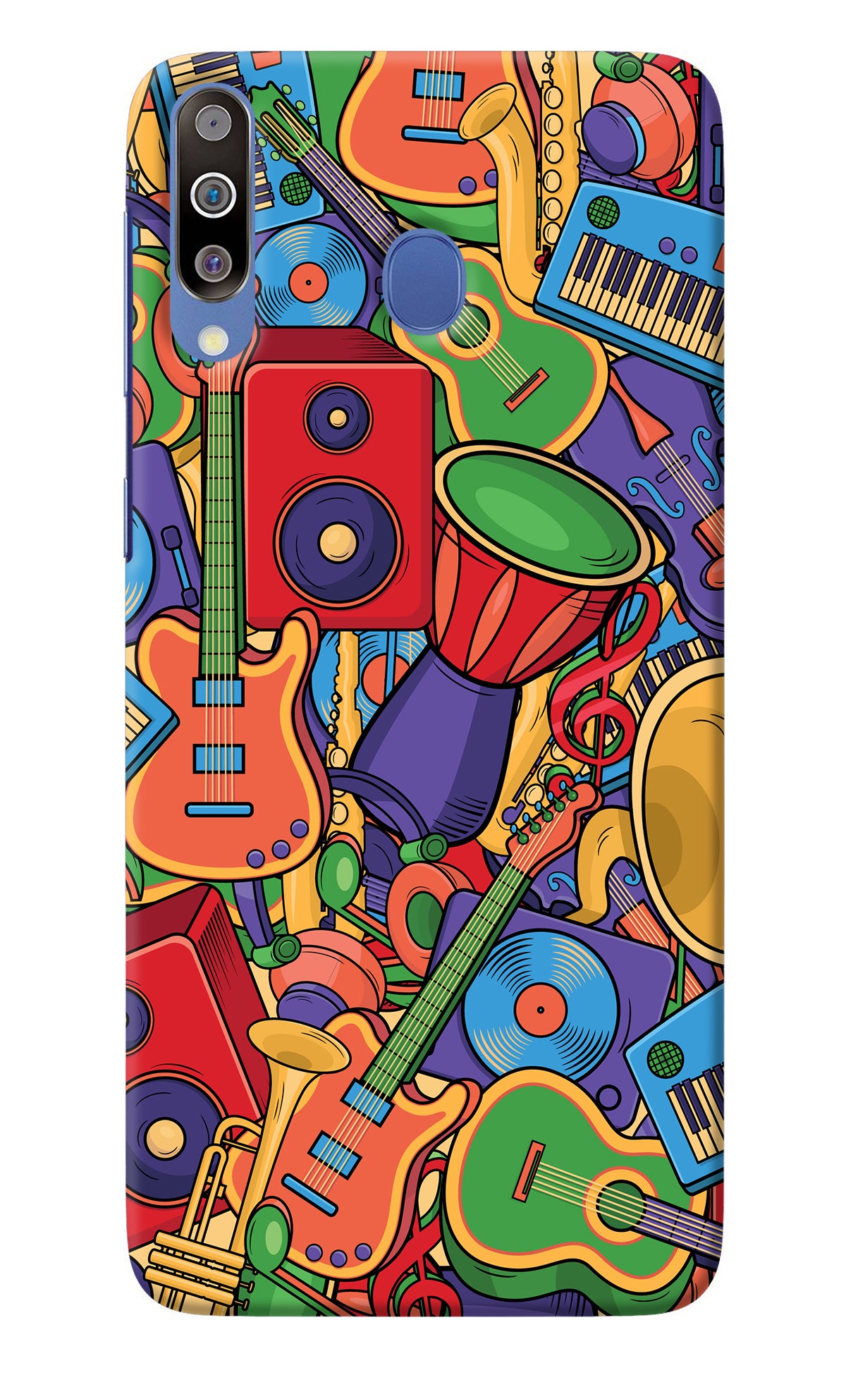 Music Instrument Doodle Samsung M30/A40s Back Cover