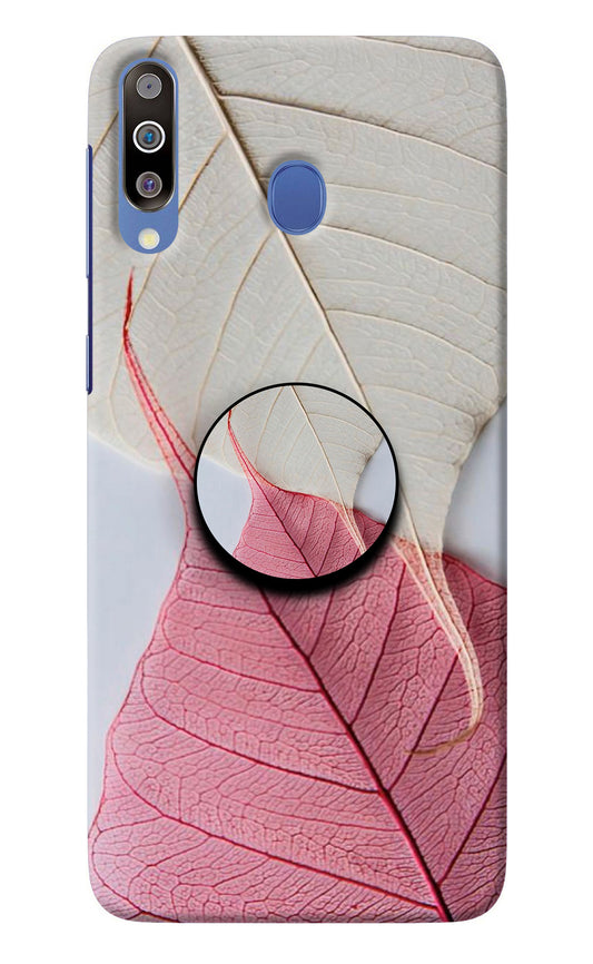 White Pink Leaf Samsung M30/A40s Pop Case
