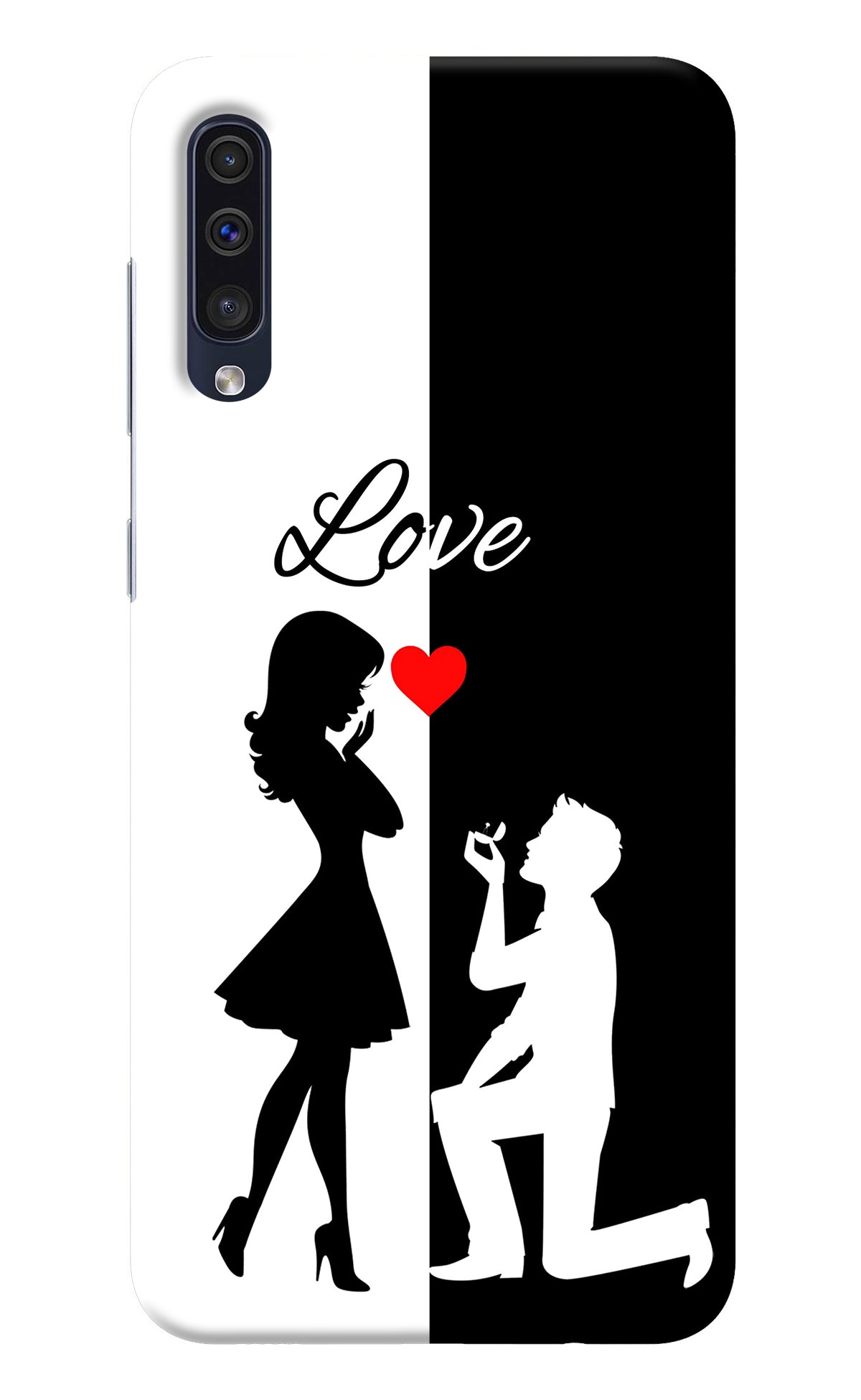 Love Propose Black And White Samsung A50/A50s/A30s Back Cover