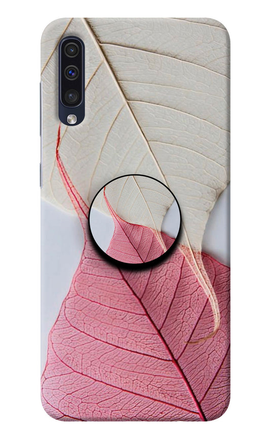 White Pink Leaf Samsung A50/A50s/A30s Pop Case