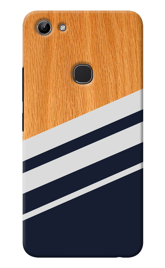 Blue and white wooden Vivo Y81 Back Cover