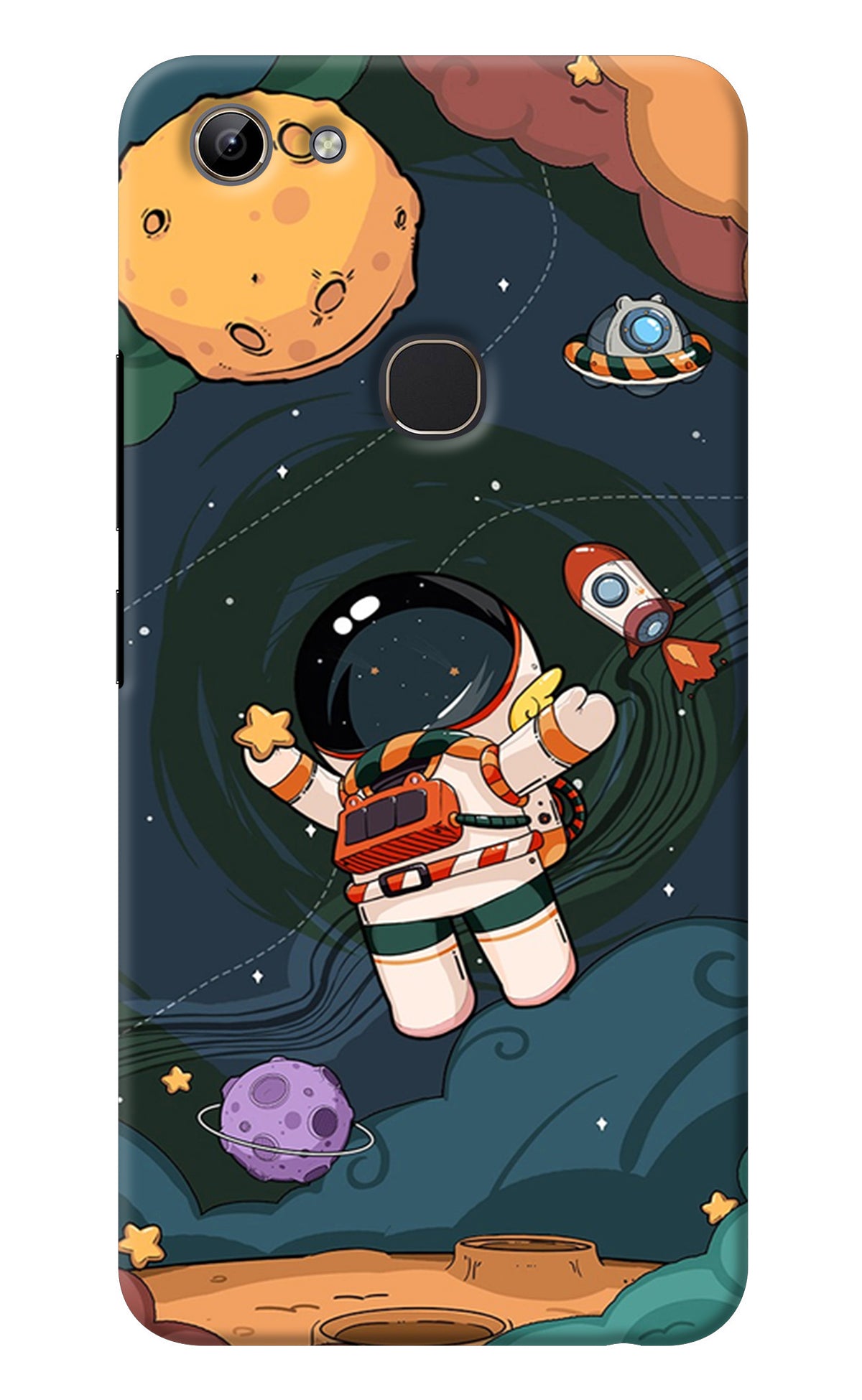 Cartoon Astronaut Vivo Y81 Back Cover