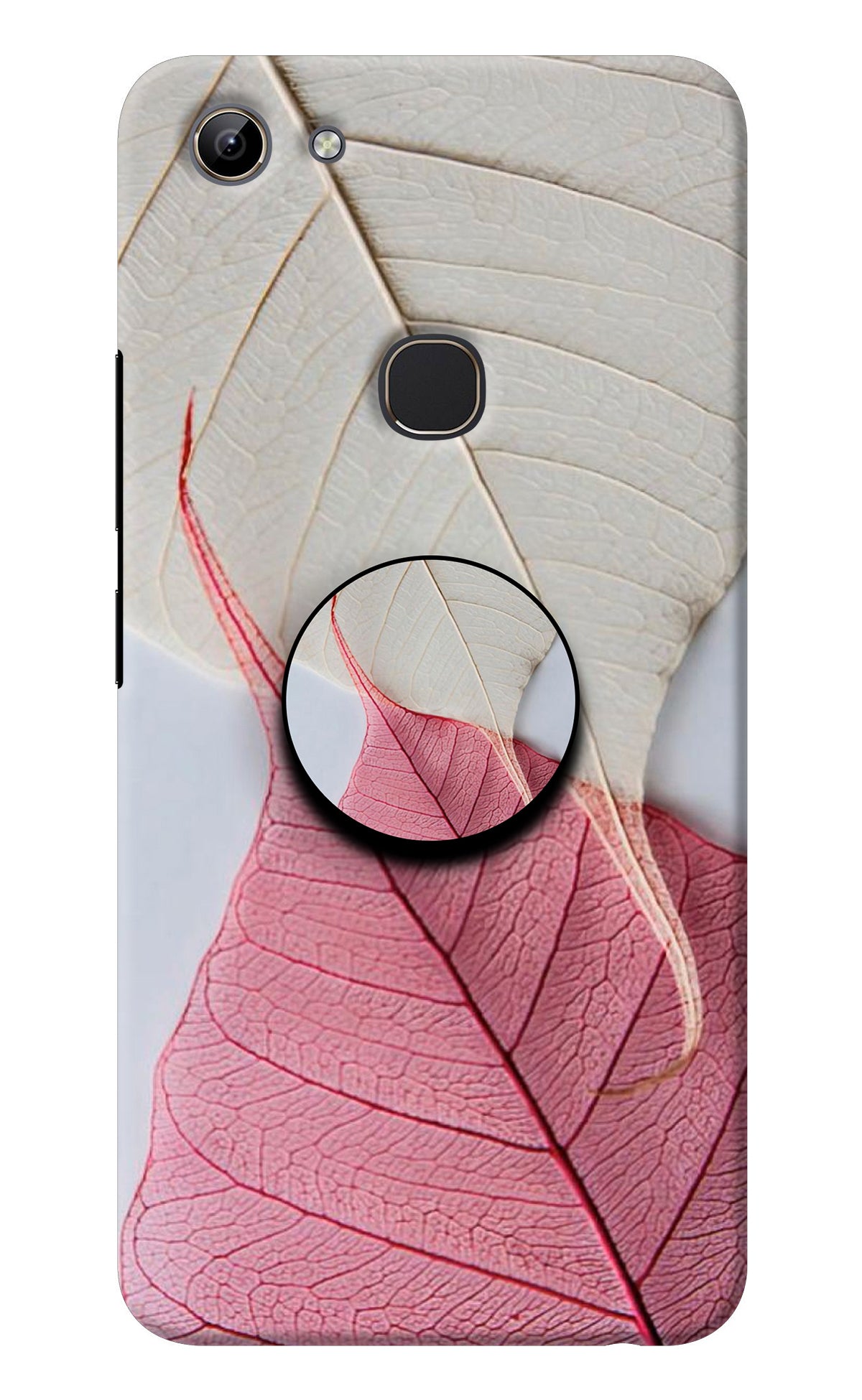 White Pink Leaf Vivo Y81 Pop Case