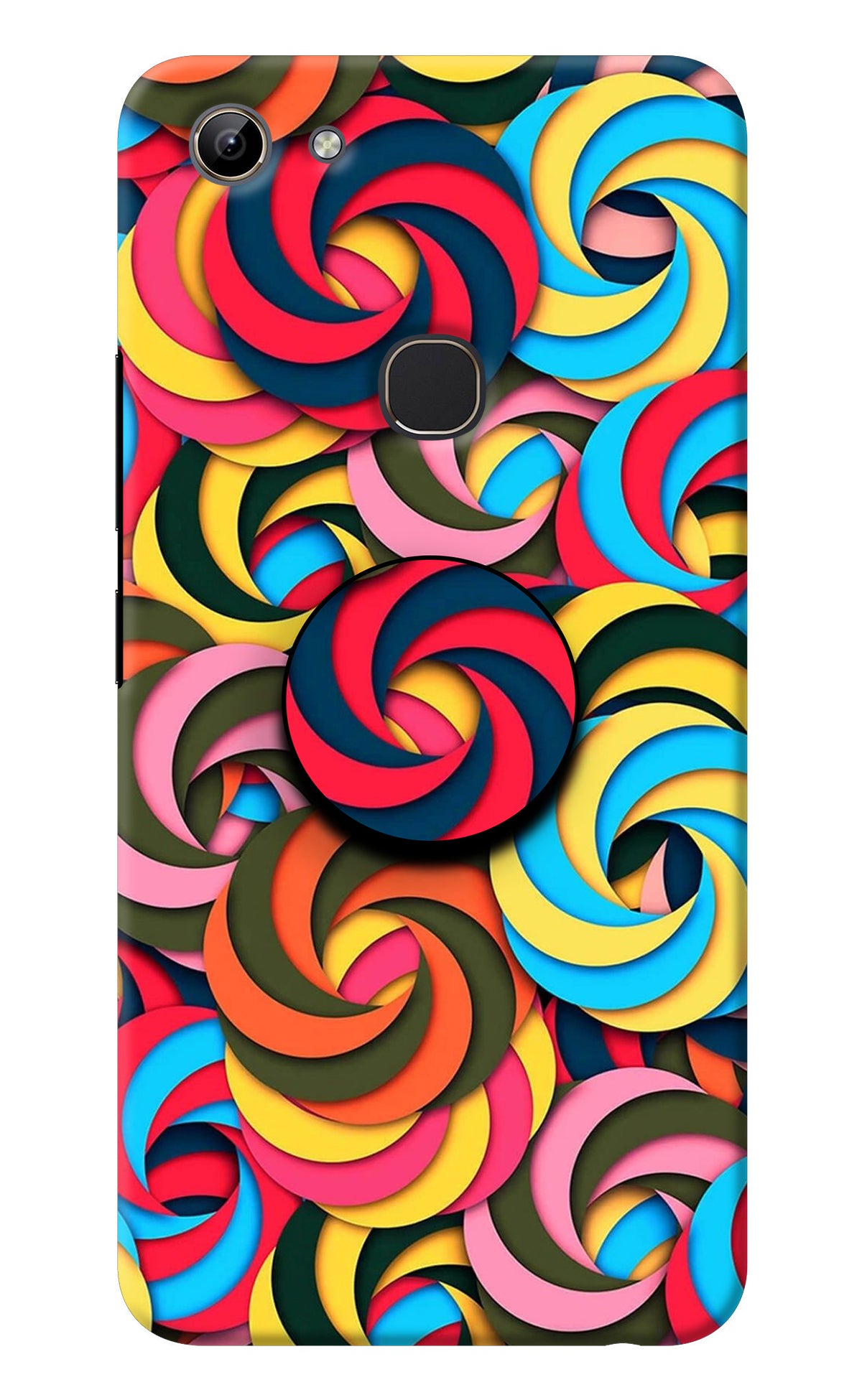 Spiral Pattern Vivo Y81 Pop Case