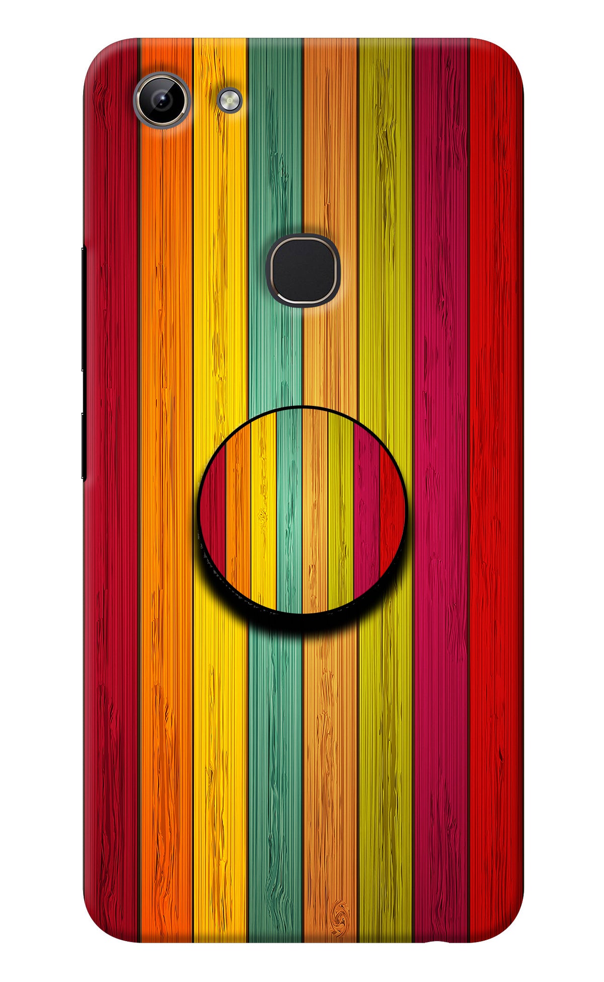 Multicolor Wooden Vivo Y81 Pop Case