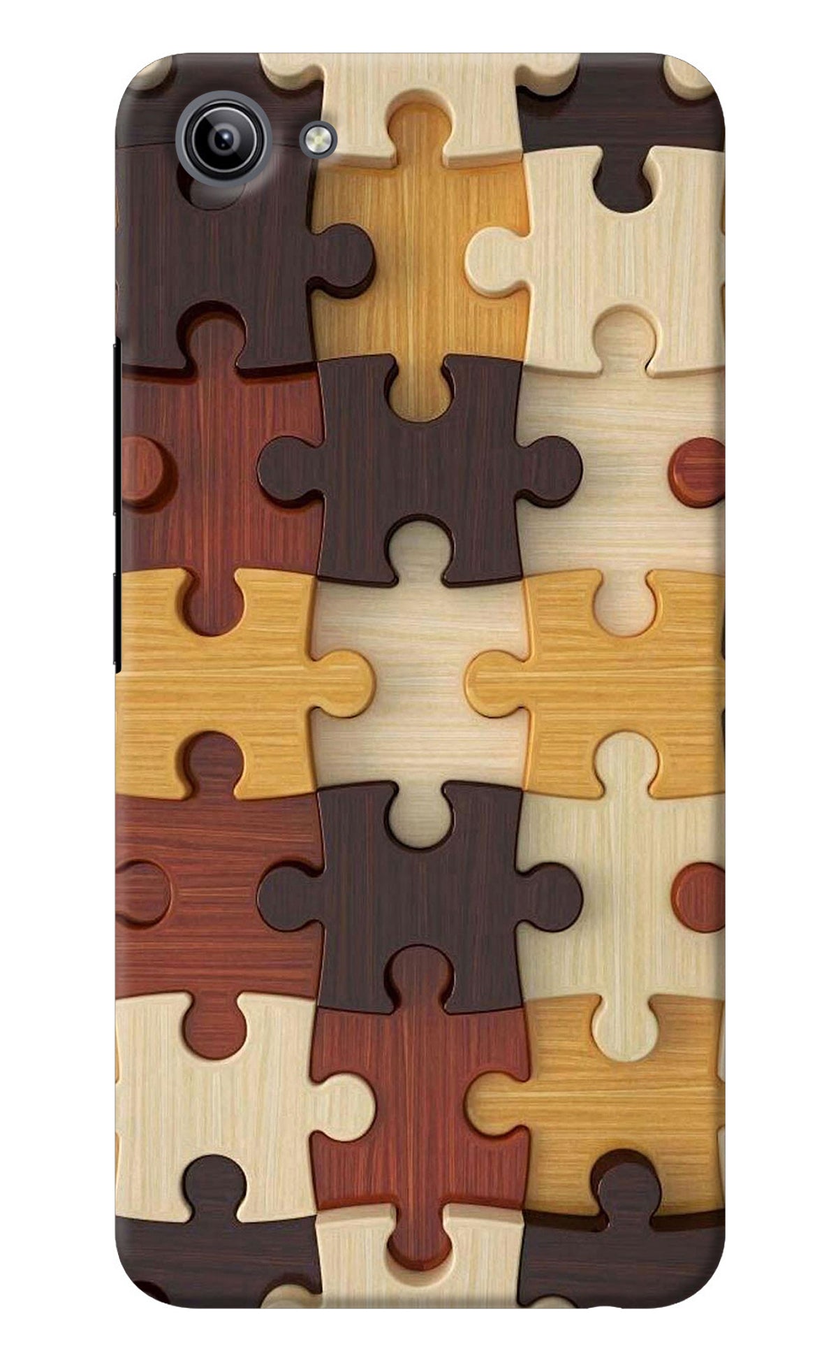 Wooden Puzzle Vivo Y81i Back Cover