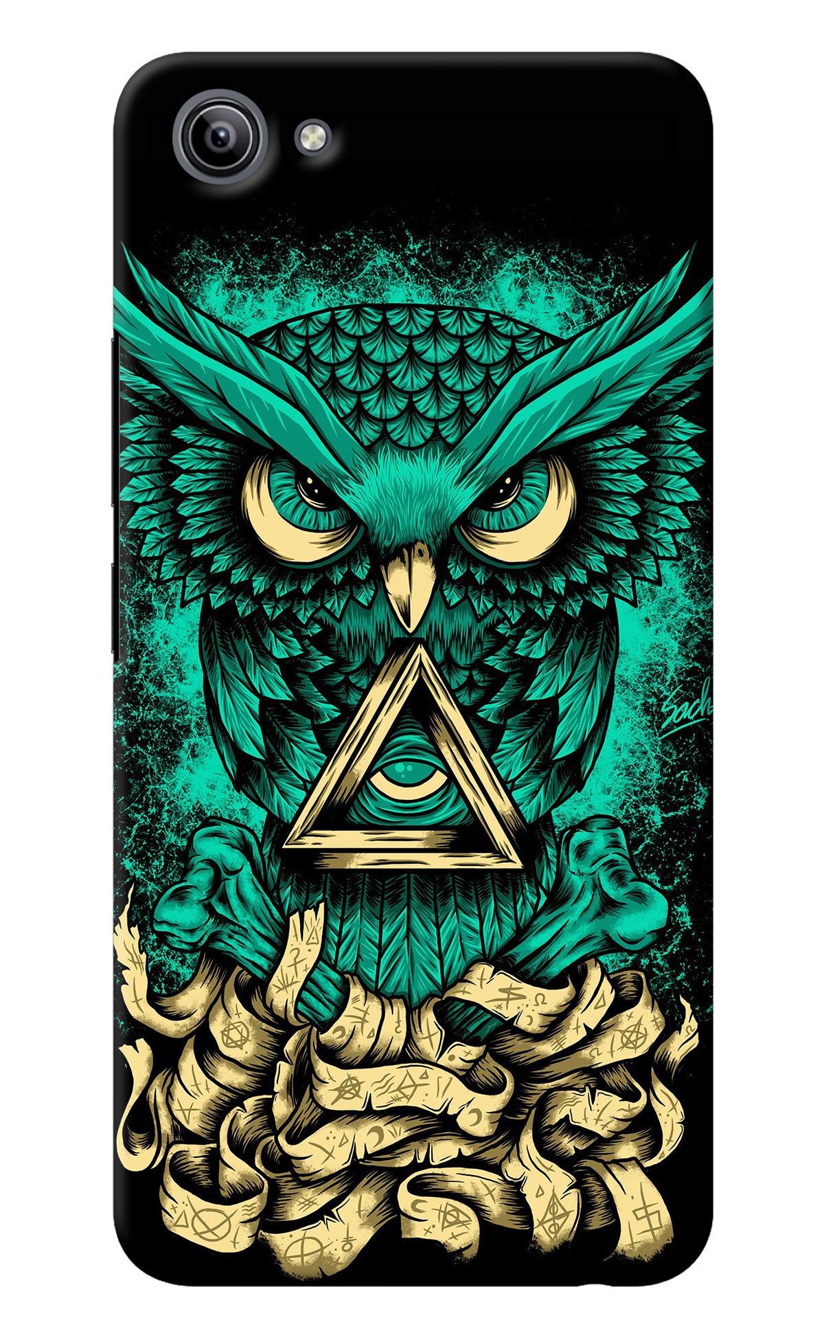 Green Owl Vivo Y81i Back Cover