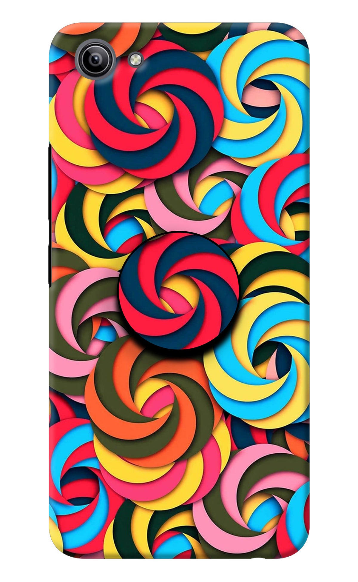 Spiral Pattern Vivo Y81i Pop Case