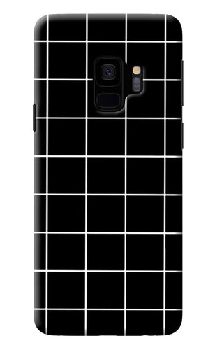 White Grid Samsung S9 Back Cover