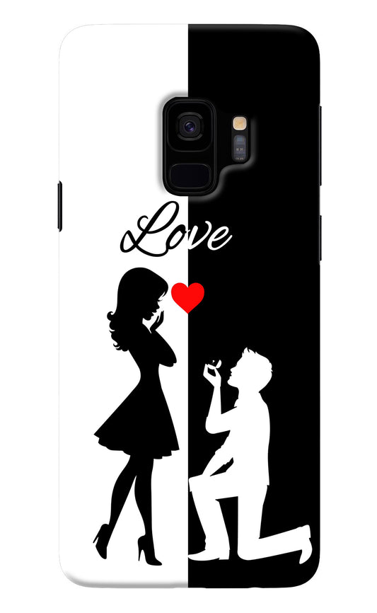 Love Propose Black And White Samsung S9 Back Cover