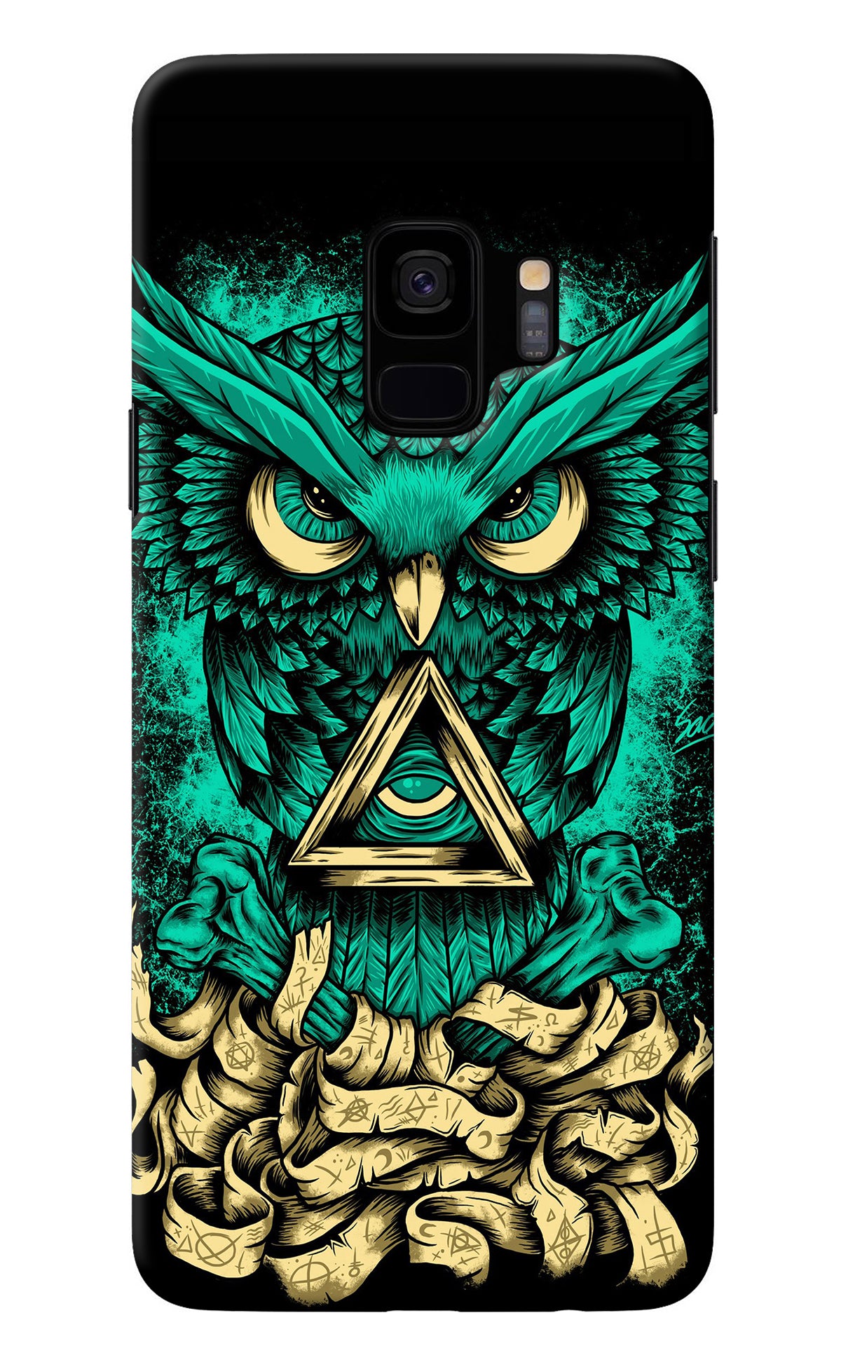 Green Owl Samsung S9 Back Cover