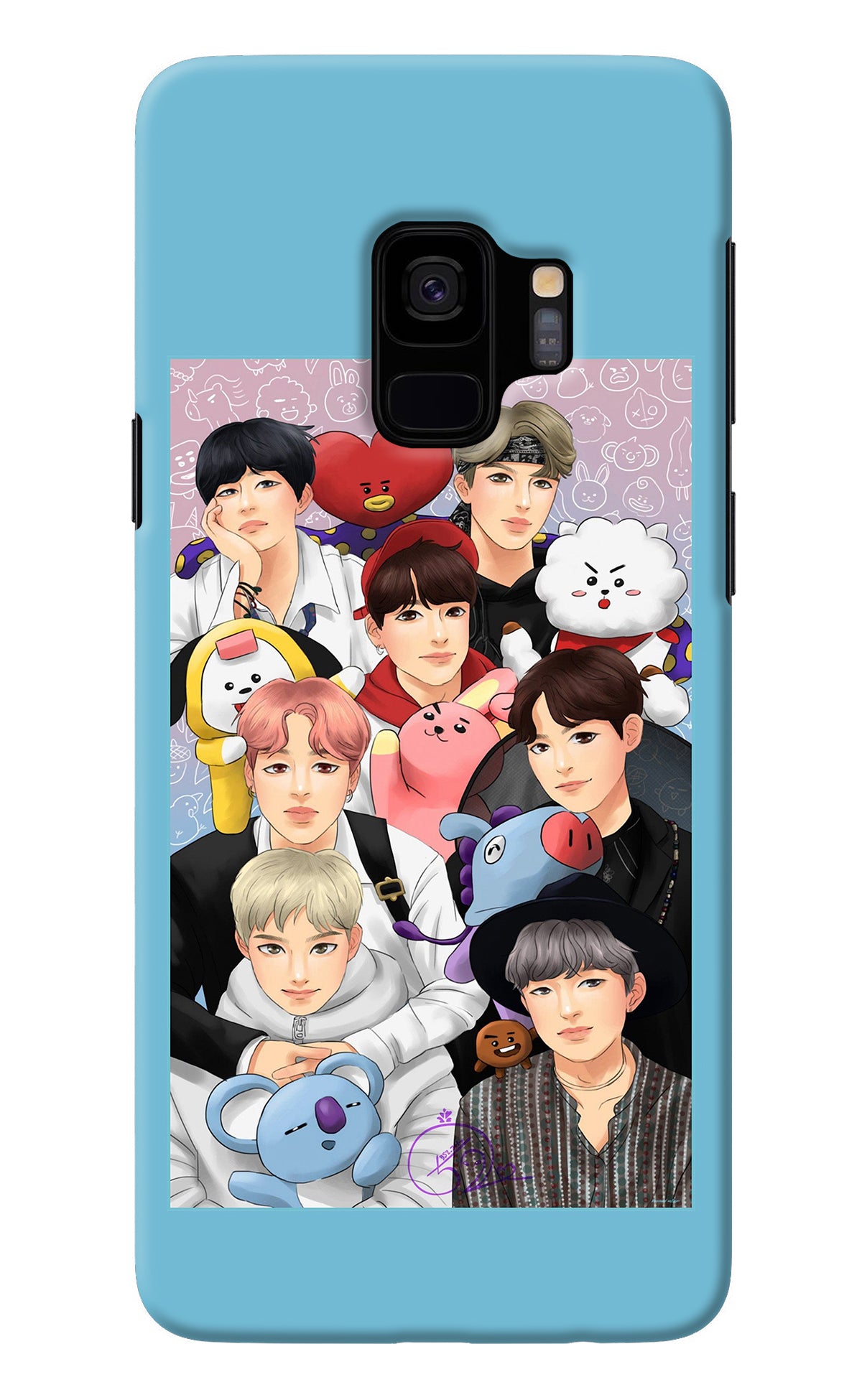 BTS with animals Samsung S9 Back Cover