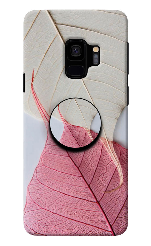 White Pink Leaf Samsung S9 Pop Case