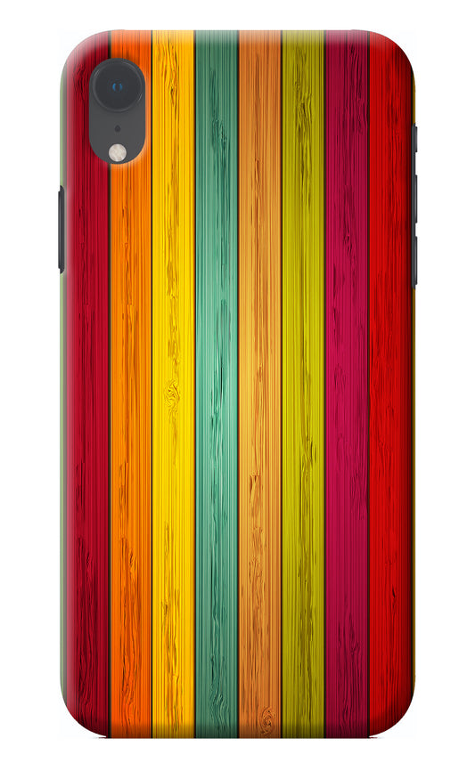 Multicolor Wooden iPhone XR Back Cover