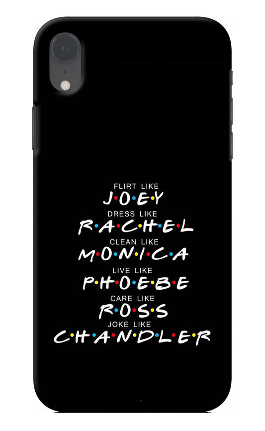 FRIENDS Character iPhone XR Back Cover