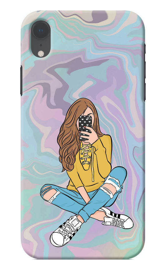 Selfie Girl iPhone XR Back Cover