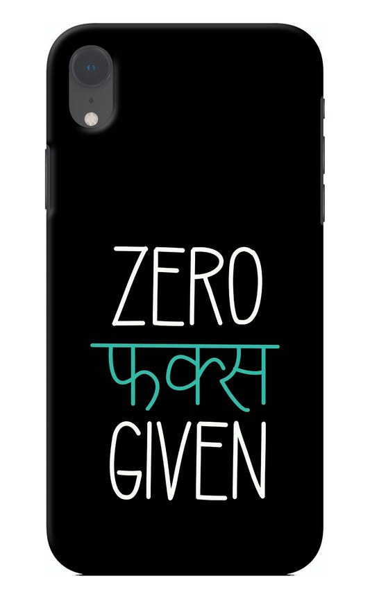 Zero Fucks Given iPhone XR Back Cover