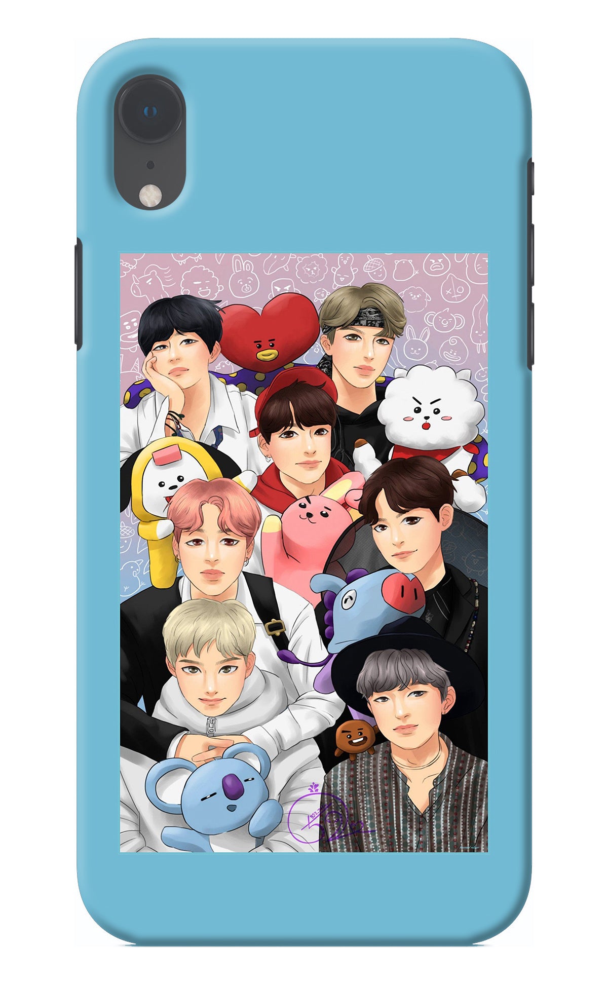 BTS with animals iPhone XR Back Cover