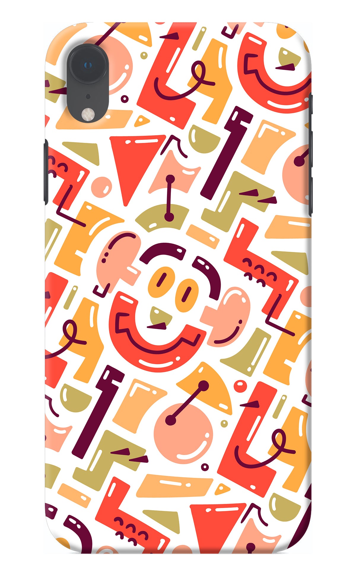 Doodle Pattern iPhone XR Back Cover