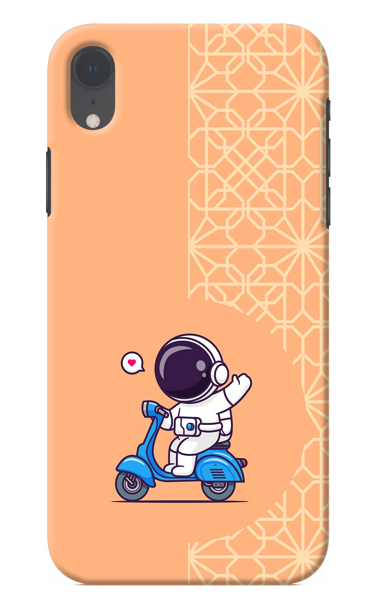 Cute Astronaut Riding iPhone XR Back Cover