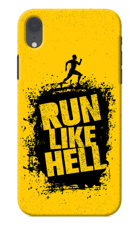 Run Like Hell iPhone XR Back Cover