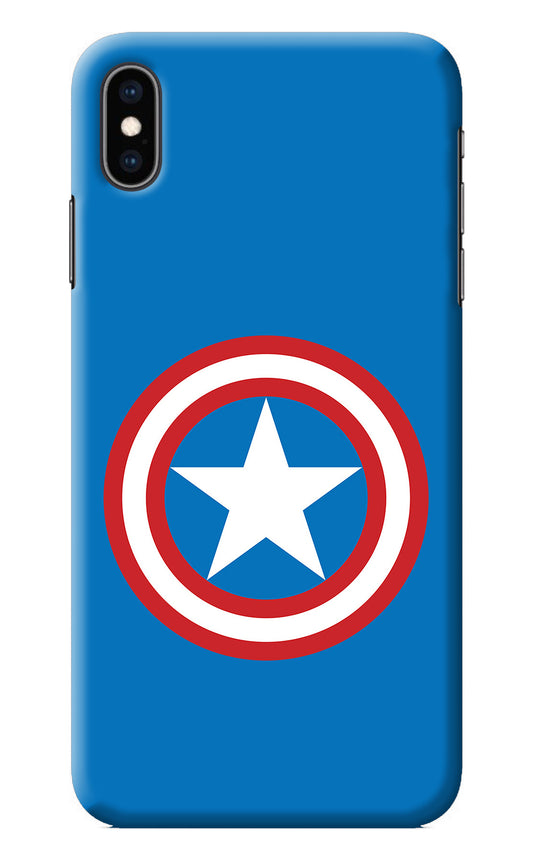 Captain America Logo iPhone XS Max Back Cover