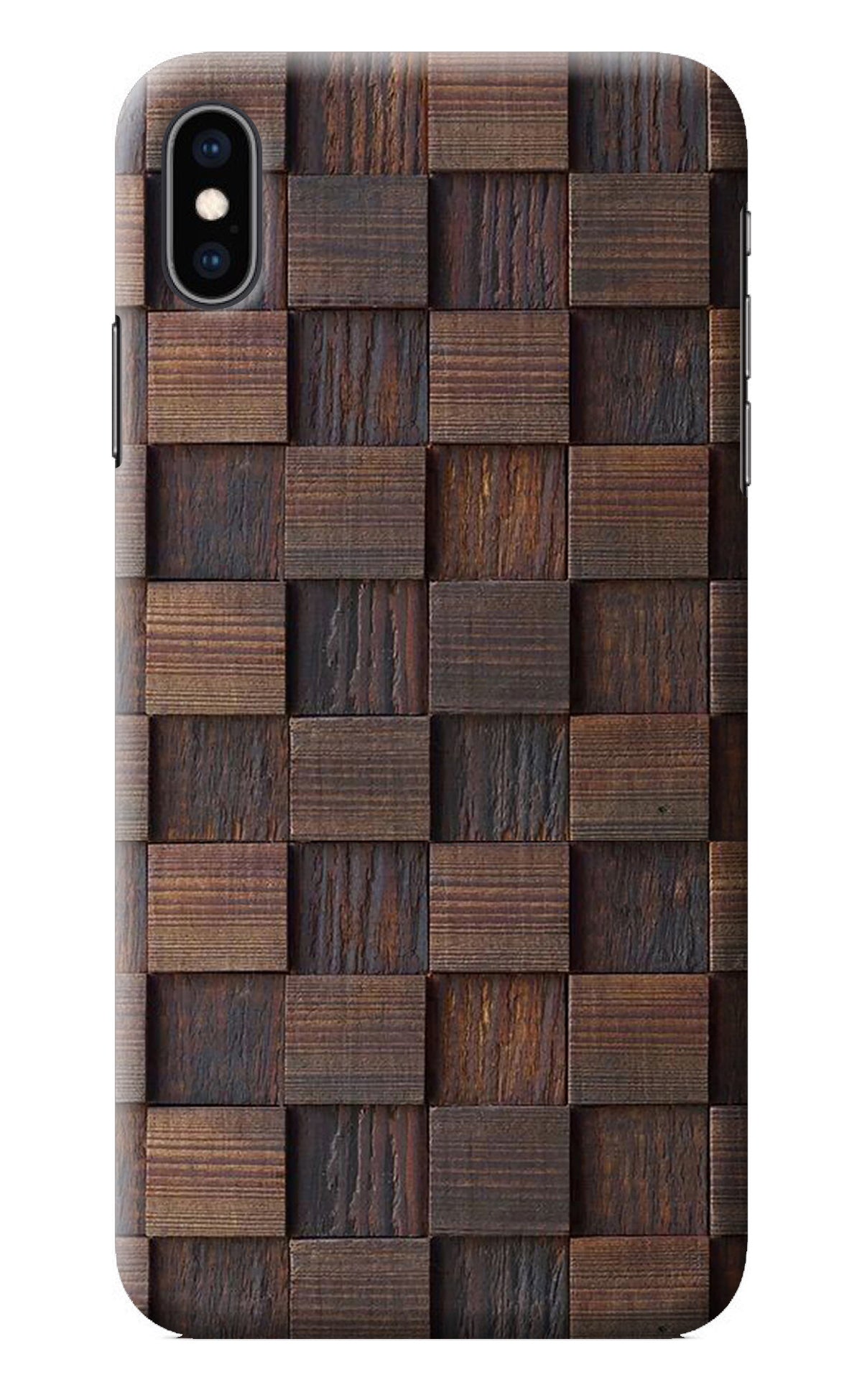 Wooden Cube Design iPhone XS Max Back Cover