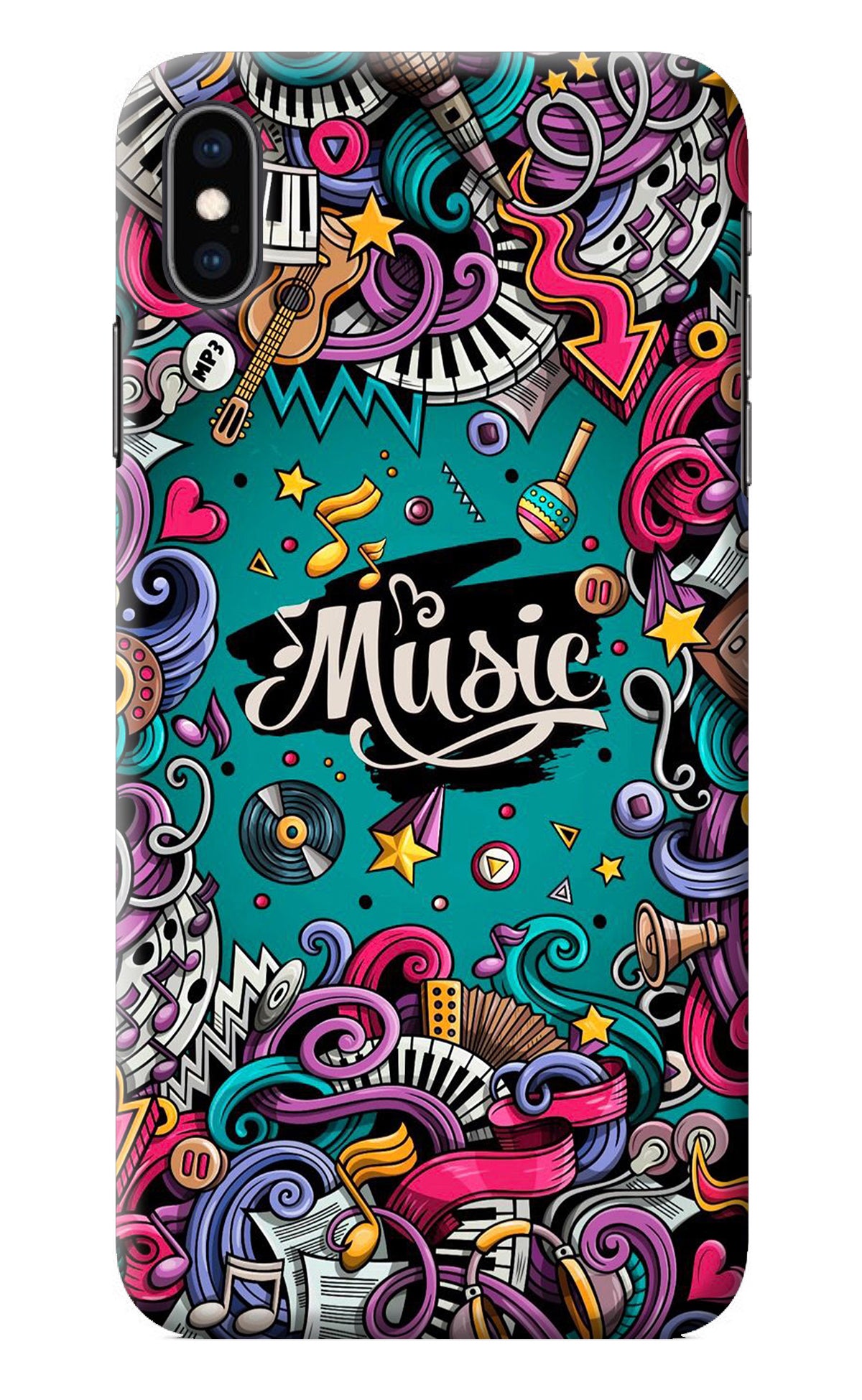 Music Graffiti iPhone XS Max Back Cover