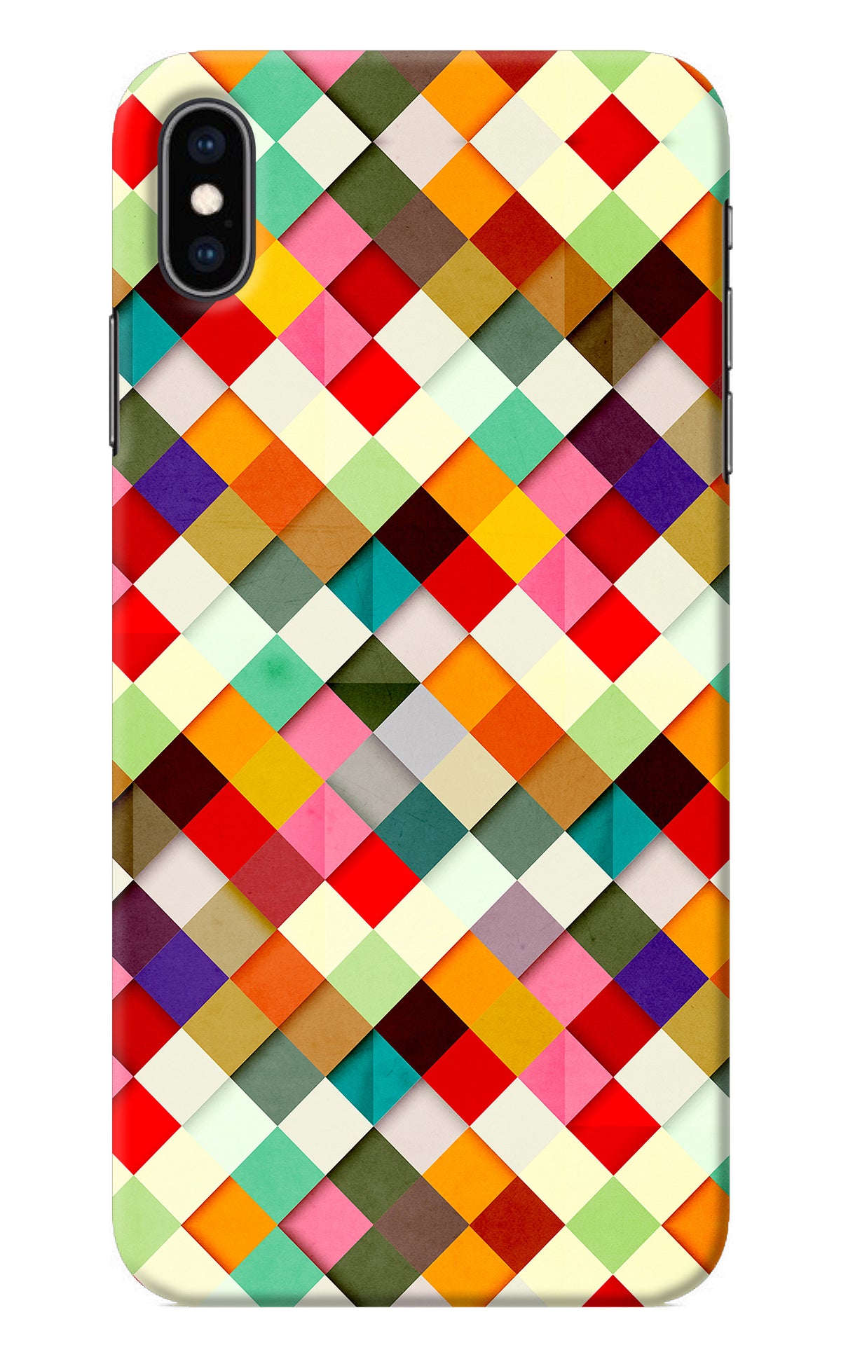 Geometric Abstract Colorful iPhone XS Max Back Cover