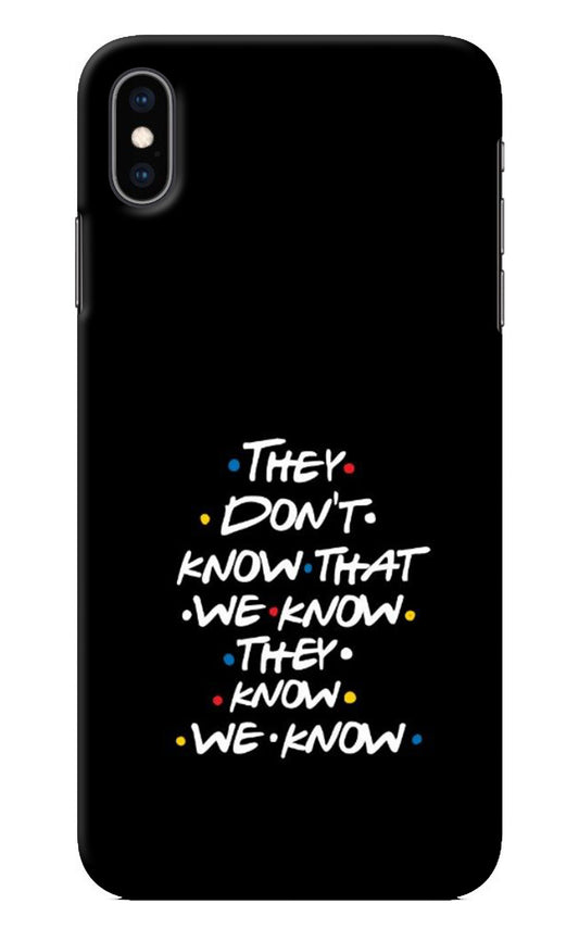 FRIENDS Dialogue iPhone XS Max Back Cover