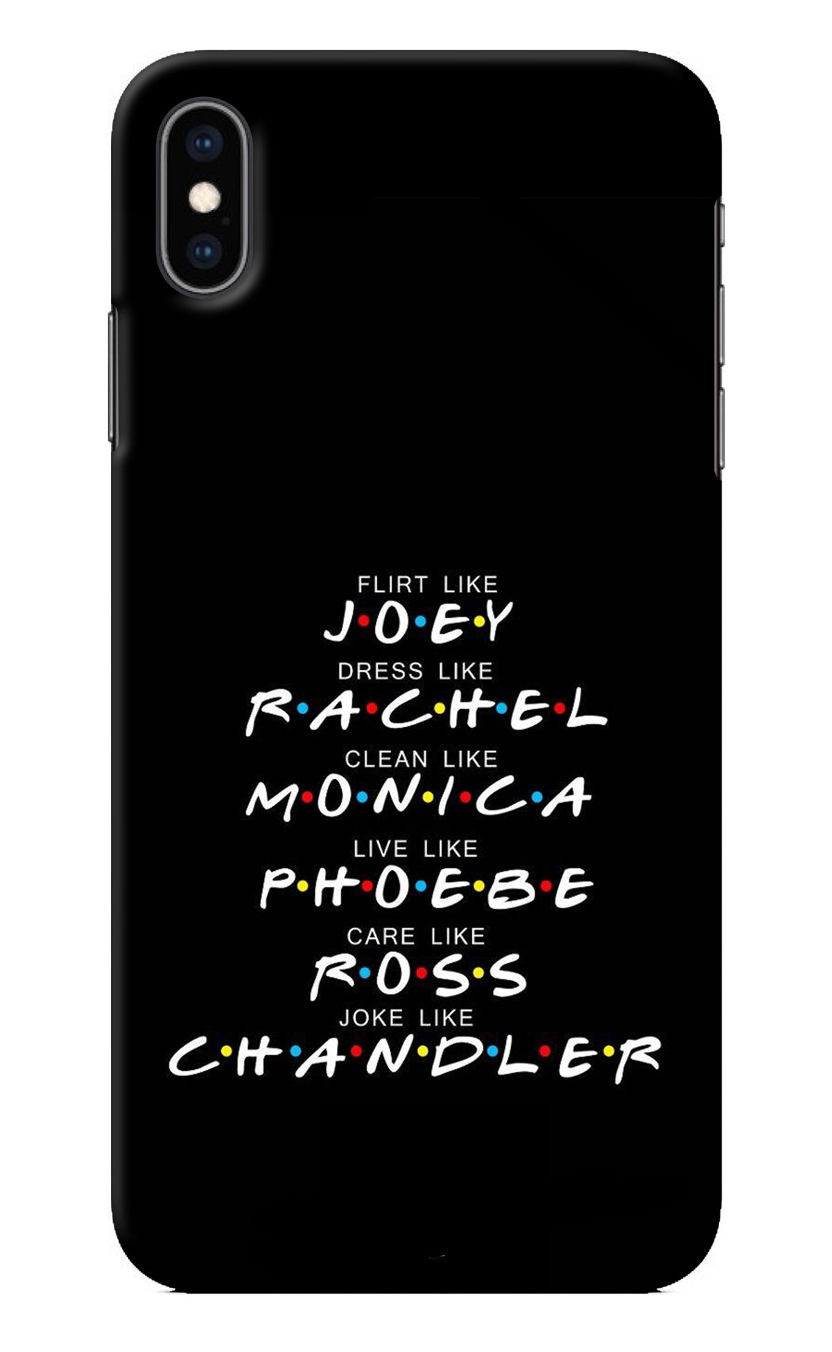 FRIENDS Character iPhone XS Max Back Cover