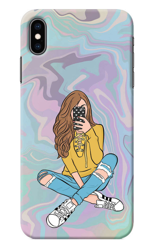 Selfie Girl iPhone XS Max Back Cover