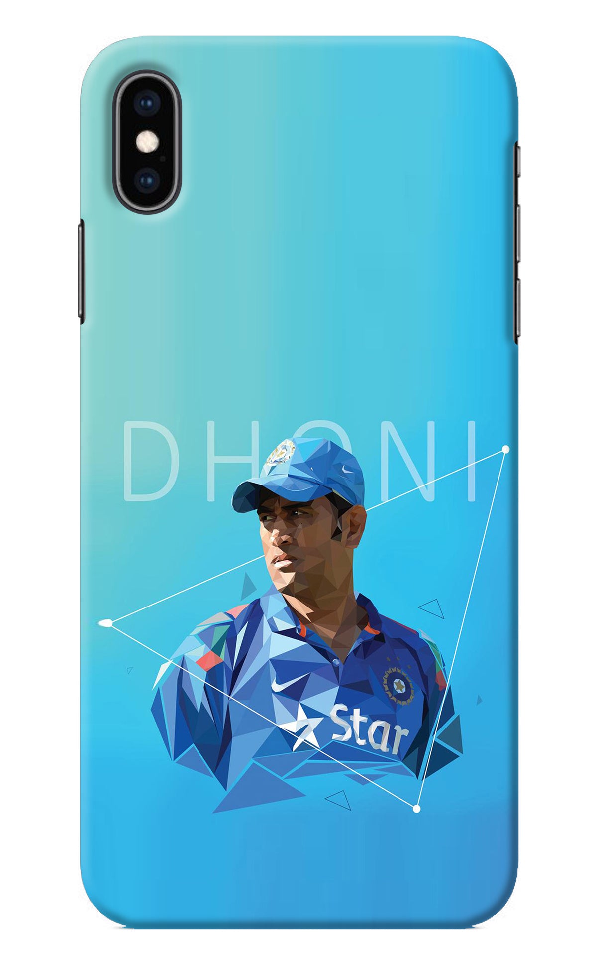 Dhoni Artwork iPhone XS Max Back Cover