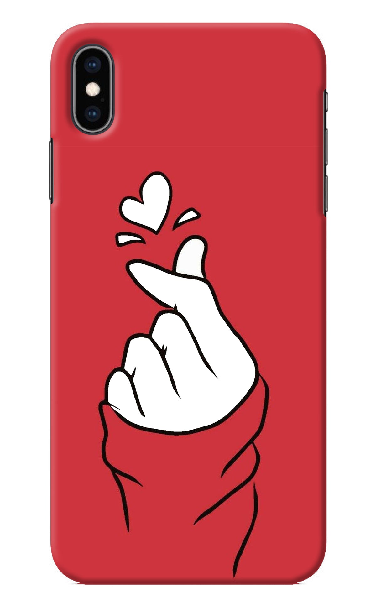 Korean Love Sign iPhone XS Max Back Cover