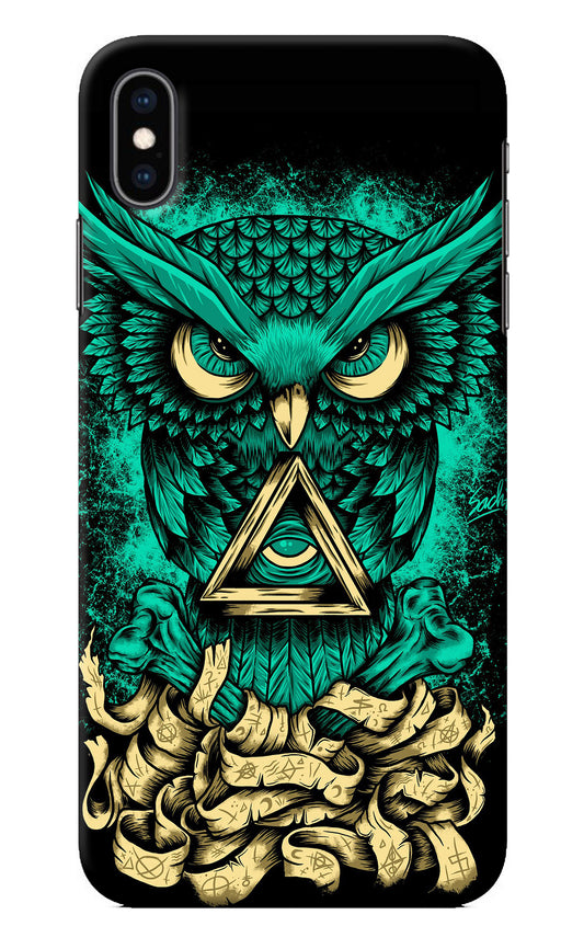 Green Owl iPhone XS Max Back Cover