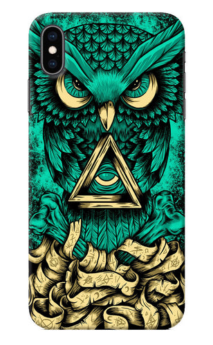 Green Owl iPhone XS Max Back Cover