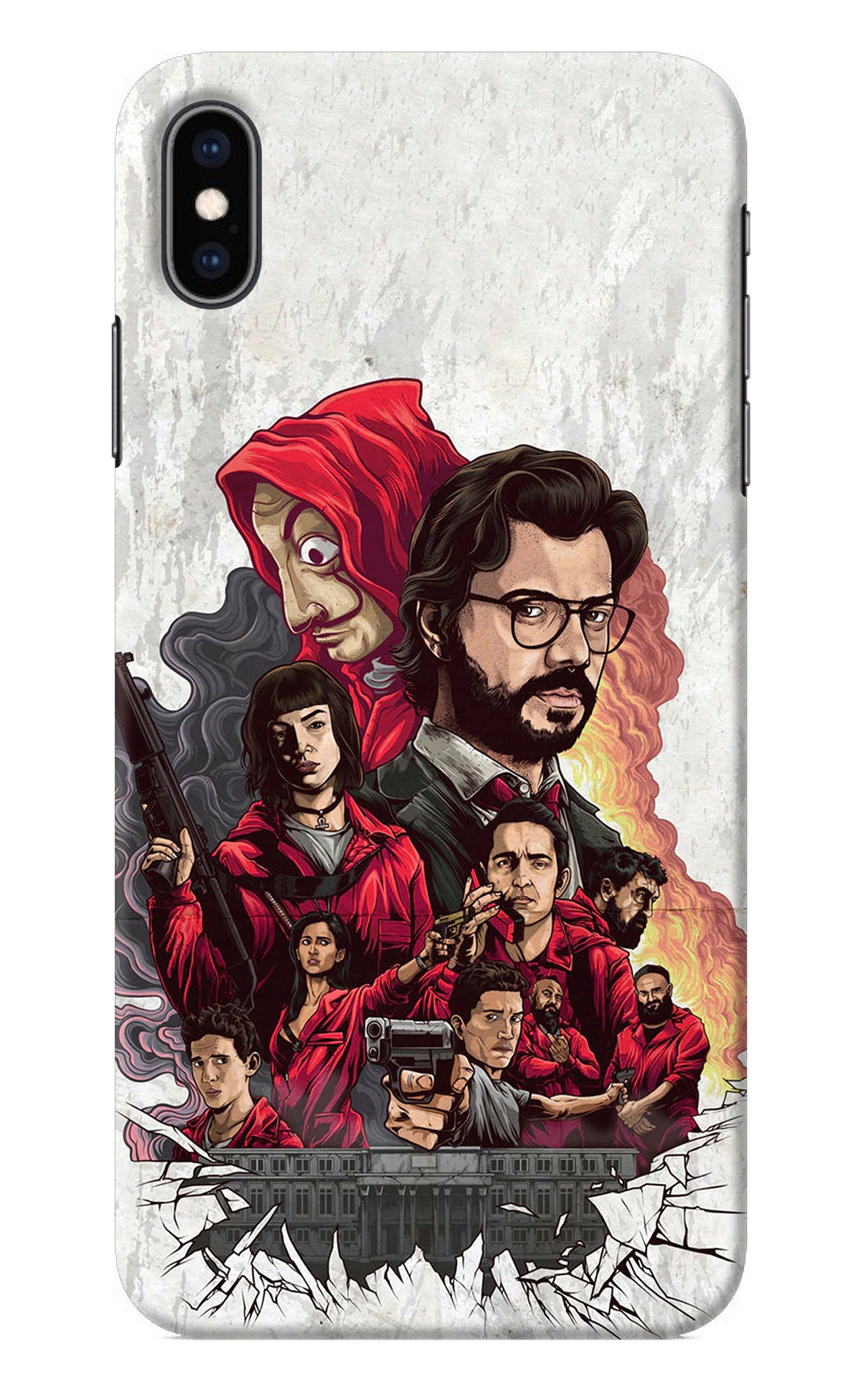 Money Heist Artwork iPhone XS Max Back Cover