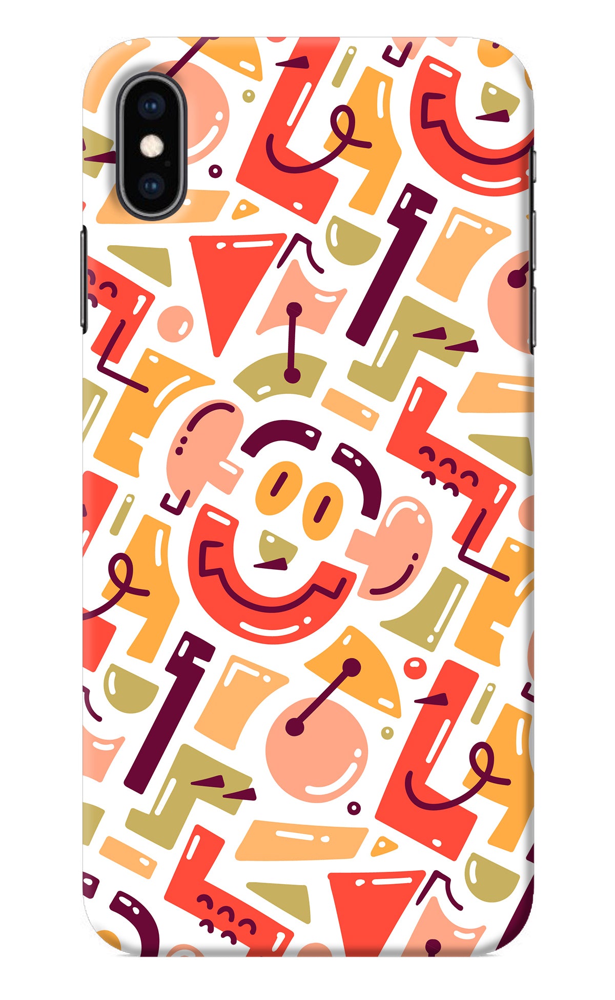 Doodle Pattern iPhone XS Max Back Cover