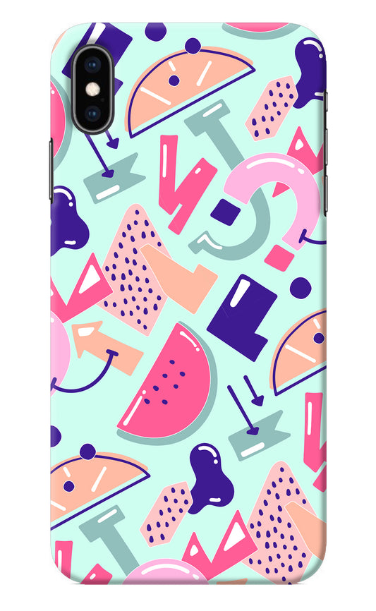 Doodle Pattern iPhone XS Max Back Cover