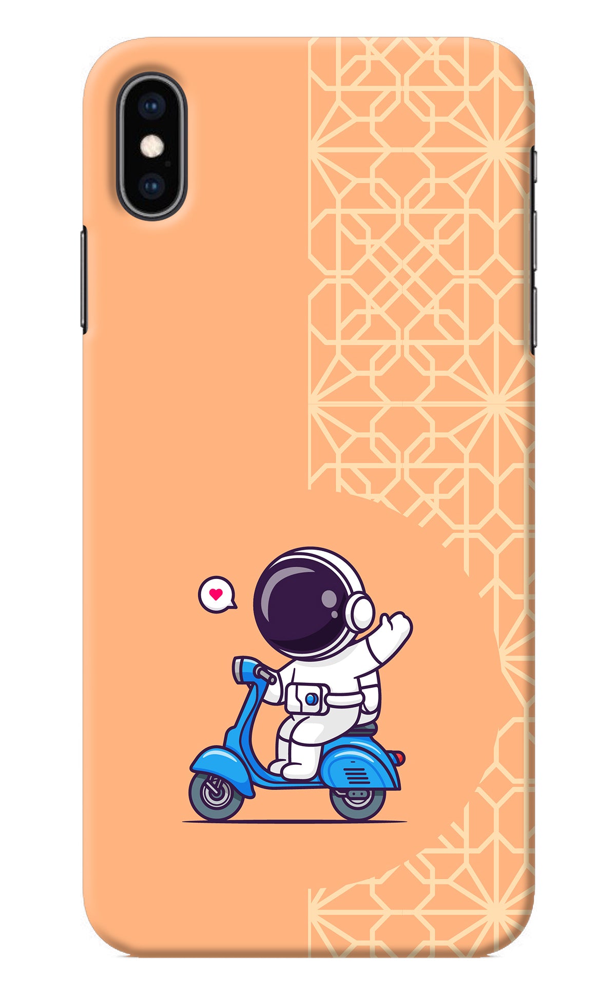 Cute Astronaut Riding iPhone XS Max Back Cover