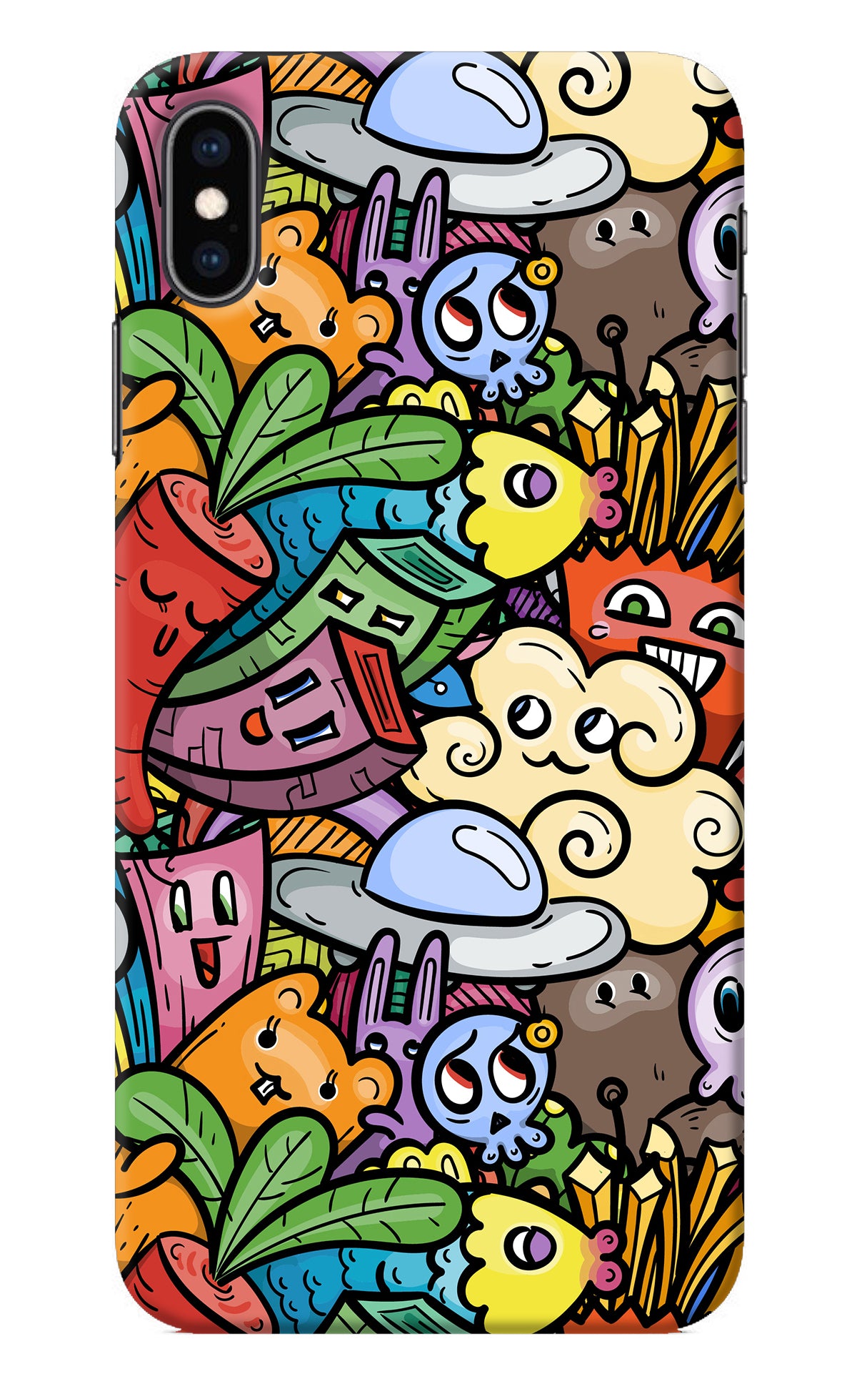 Veggie Doodle iPhone XS Max Back Cover