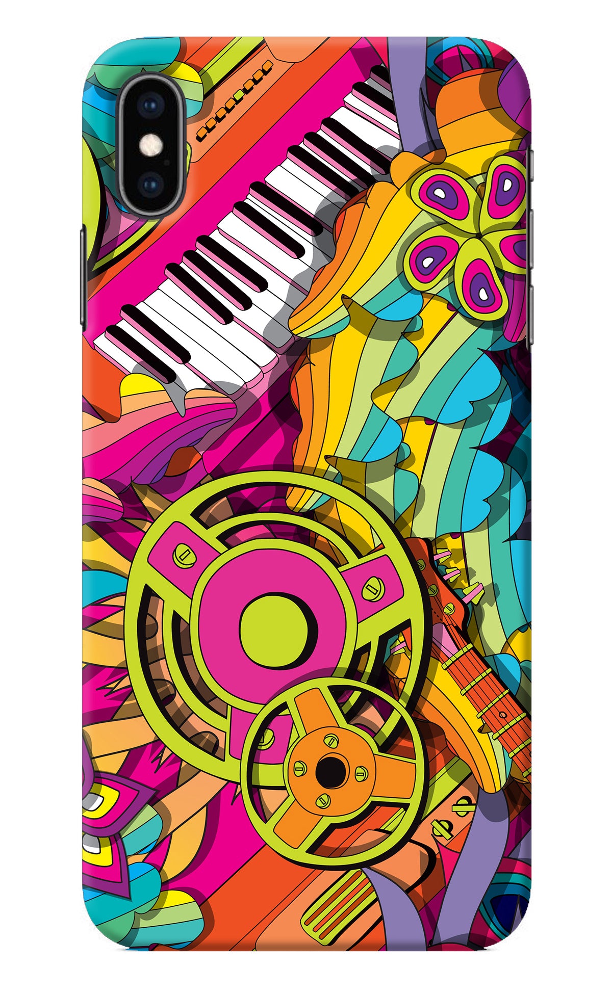 Music Doodle iPhone XS Max Back Cover