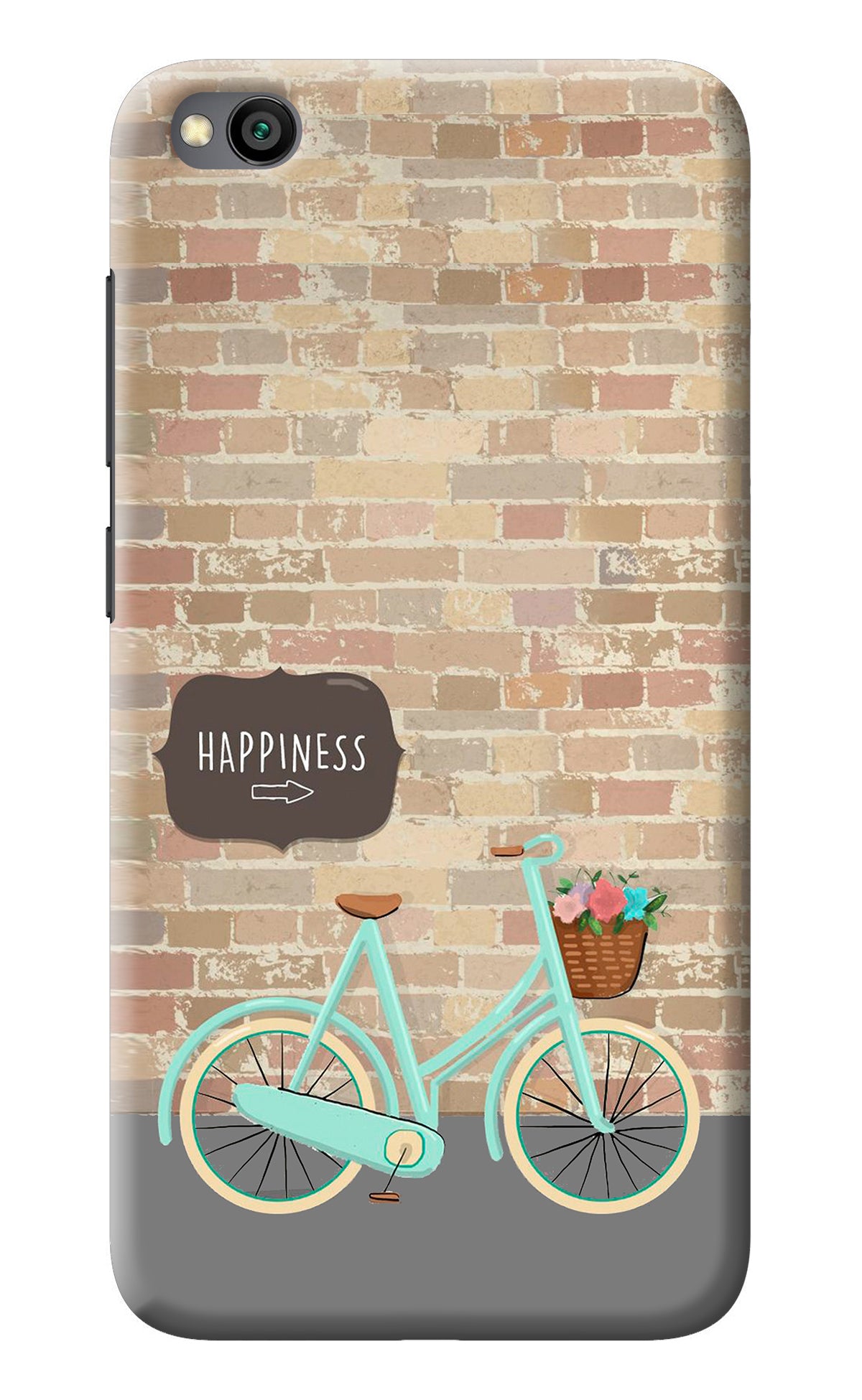 Happiness Artwork Redmi Go Back Cover