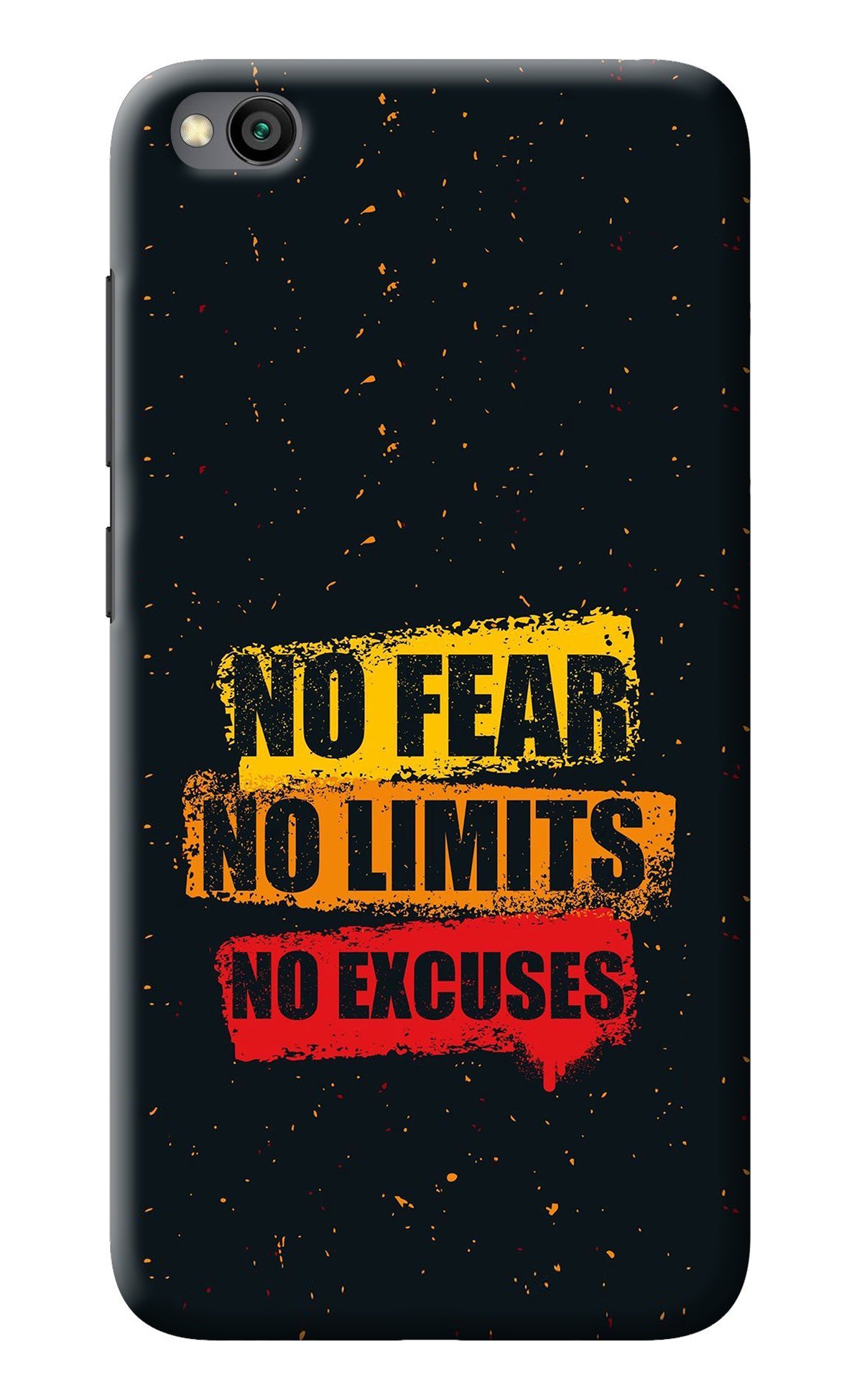 No Fear No Limits No Excuse Redmi Go Back Cover