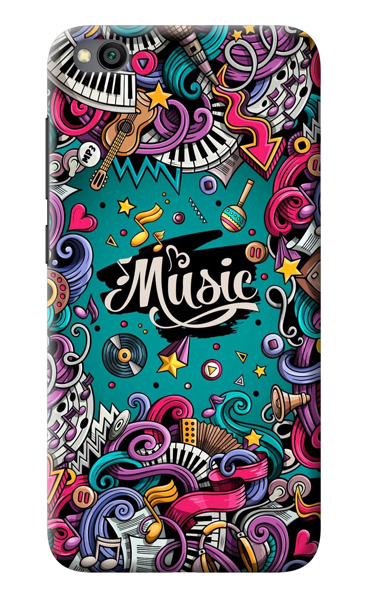 Music Graffiti Redmi Go Back Cover