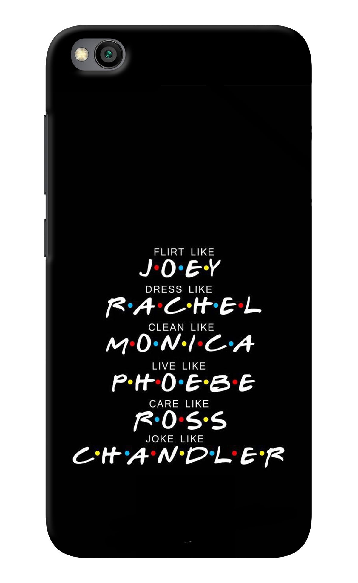 FRIENDS Character Redmi Go Back Cover